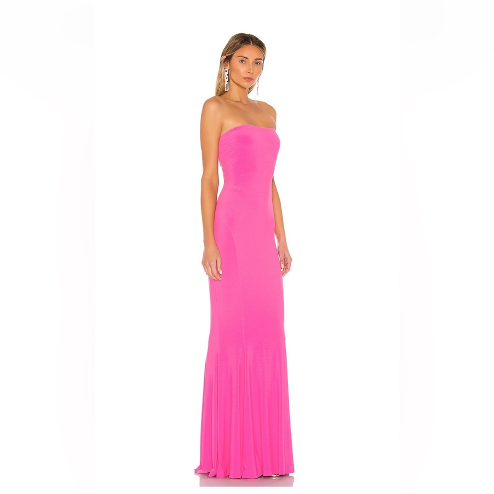Strapless fishtail gown